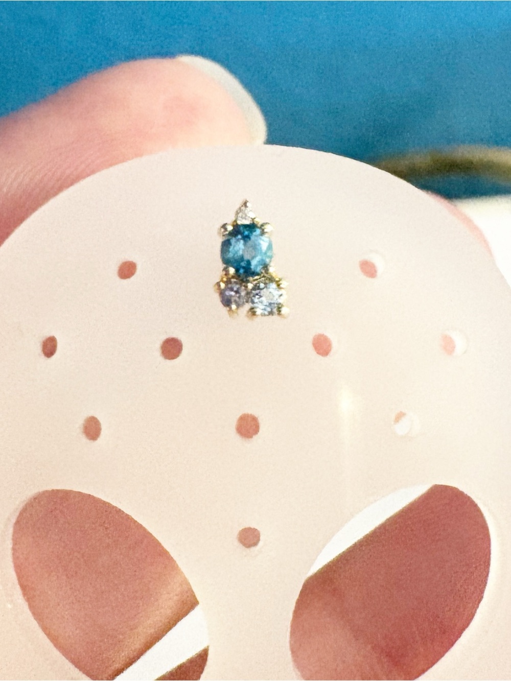 14K Solid Gold London Blue Topaz Swiss Blue Topaz